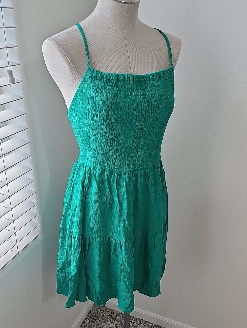 Women's Green Openback Dress